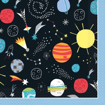 Tovaglioli carta Cm. 33x33 - Outer Space - Cf. 16 pz