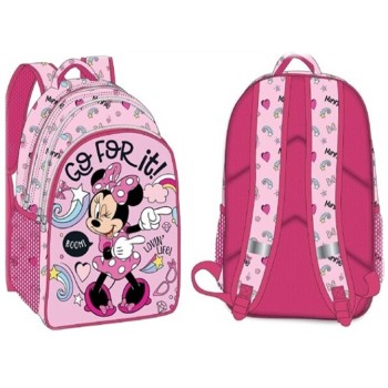 Zaino scuola 3 zip deluxe Cm. 42x32 - Minnie