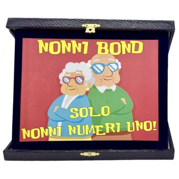 Targa con cofanetto rettangolare Cm. 23x18 - Nonni Bond