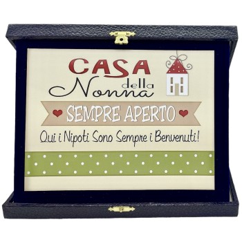 Targa con cofanetto rettangolare Cm. 23x18 - Casa della Nonna