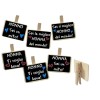 Lavagnetta con messaggio e clip Cm. 7x5 "Nonni" - Soggetti assortiti