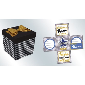 Skatush Box Cm. 11x11 con fiocco glitterato – Nonno
