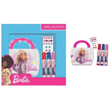 Libro creatività con colori e stickers Cm. 22x16 - Barbie