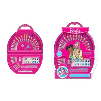 Valigetta kit per colorare 50 pezzi Cm. 41x54 - Barbie