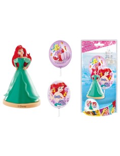 Kit decorazione per torta con figura pvc cm. 11 e scenario - Ariel Sirenetta 2