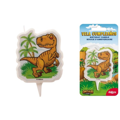 Candelina per torta sagomata Cm. 8 - Dinosauro