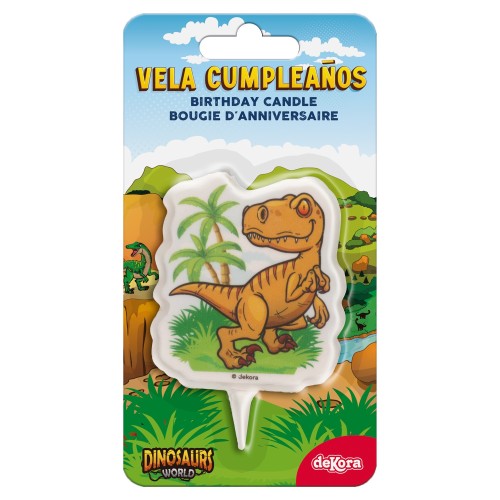 Candelina per torta sagomata Cm. 8 - Dinosauro