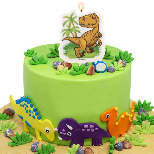 Candelina per torta sagomata Cm. 8 - Dinosauro
