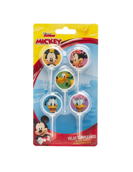 Blister 5 candeline picks tonde diametro cm. 3 - Disney Classic