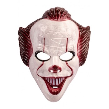 Maschera clown cattivo in plastica rigida