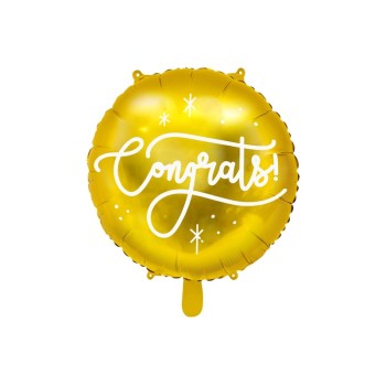 Palloncino mylar Cm. 35 Gold - Congrats!