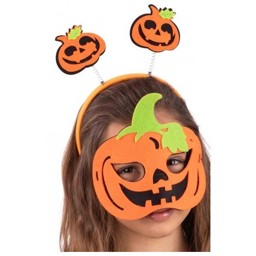 Set zucca con maschera e cerchietto