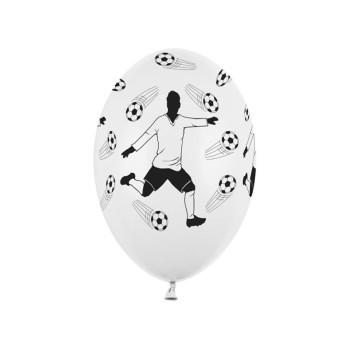 Palloncini lattice Cm. 30 - Palloni con calciatore - Blister 6 pezzi