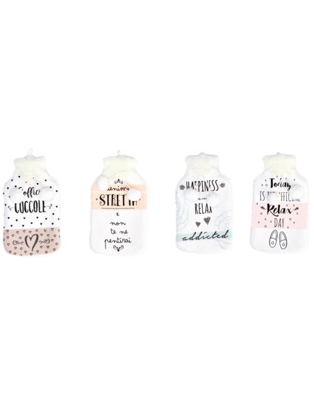 Borsa acqua calda con rivestimento 200 ML - Frasi umoristiche - Soggetti assortiti
