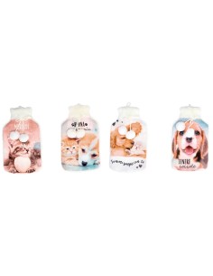 Borsa acqua calda con rivestimento 200 ML - Cani e gatti - Soggetti assortiti