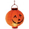 Lanterna arancione con zucca e luce - Diam. cm. 20