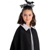 Cerchietto halloween bianco con pipistrello e marabout