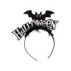 Cerchietto halloween bianco con pipistrello e marabout