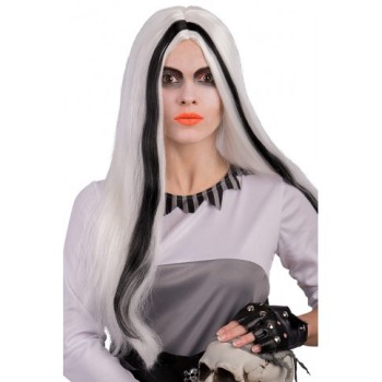 Parrucca morticia glow in the dark