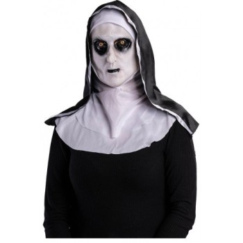 Maschera suora horror in fingomma con cappuccio