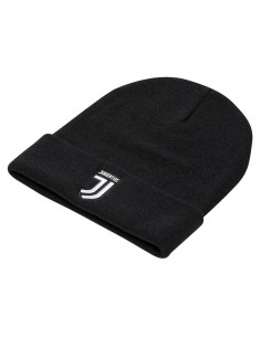 Cappello cuffia acrilico nero con scritta ricamata FC Juventus