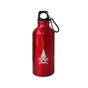 Borraccia alluminio 400 ML con moschettone - Vigili del fuoco