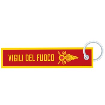 Portachiavi in tessuto ricamato - Vigili del fuoco