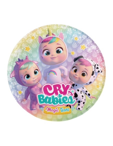 Piatti carta FSC Cm. 18 - Confezione 8 pezzi - Cry Babies