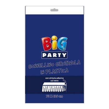 Gonnellino Girotavola In Plastica Cm. 73x426 - Blu
