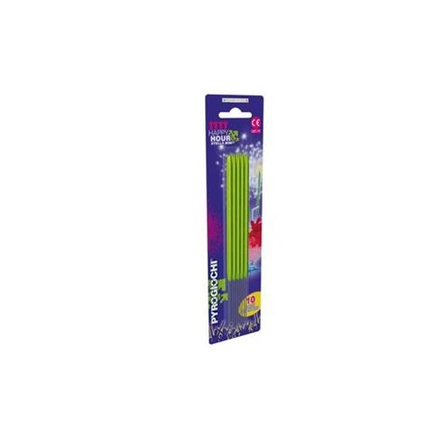 Scintilline mini verdi - Blister 10 pezzi