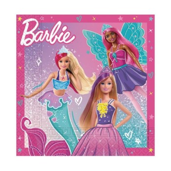Tovaglioli carta Cm. 33x33 - Confezione 20 pezzi - Barbie