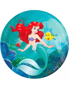 Piatti carta FSC Cm. 23 - Confezione 8 pezzi - Sirenetta Ariel