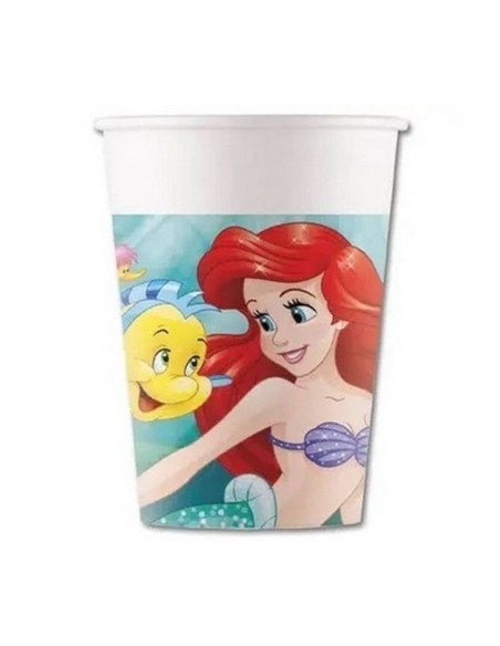 Bicchieri carta FSC - Confezione 8 pezzi - Sirenetta Ariel