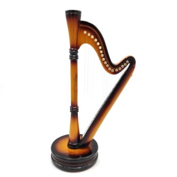 Mini strumento da collezione in legno - Arpa