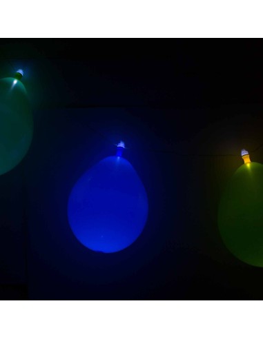 Filo 6 palloncini gonfiabili con led interni multicolor