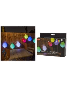 Filo 6 palloncini gonfiabili con led interni multicolor