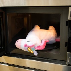 Peluche Unicorno cm. 25 termico per microonde