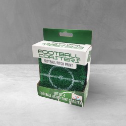 Set 4 sottobicchieri "Campo di calcio" in erbetta sintetica