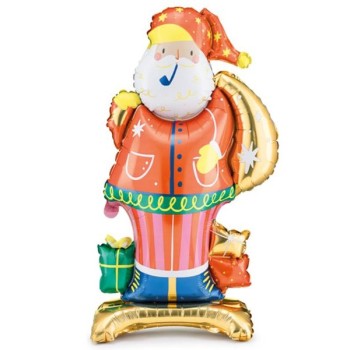 Palloncino mylar standing Airfilled Babbo Natale Cm. 63x106