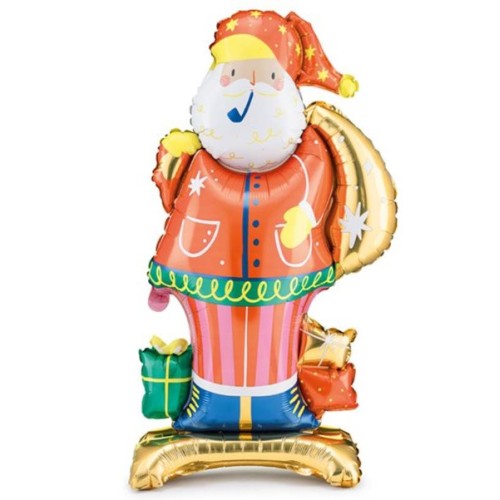 Palloncino mylar standing Airfilled Babbo Natale Cm. 63x106