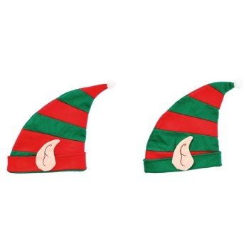 Cappello Elfo natalizio con orecchie Cm. 30x33 - Modelli assortiti