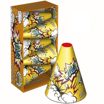 Set 5 fontane pirotecniche "Vulcano argento Java" Senza rumori