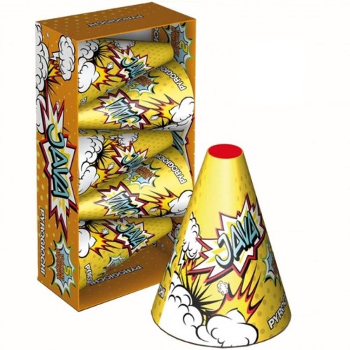 Set 5 fontane pirotecniche "Vulcano argento Java" Senza rumori