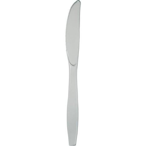 Coltelli in plastica premium – Silver – Confezione 24 pezzi