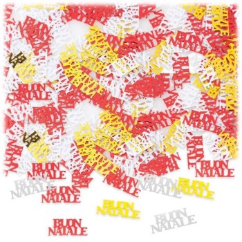 Confetti decorativi da tavola metal - Gr. 15 - Buon Natale