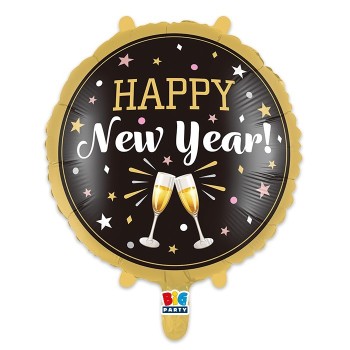 Palloncino mylar tondo Cm. 45 – Happy New Year
