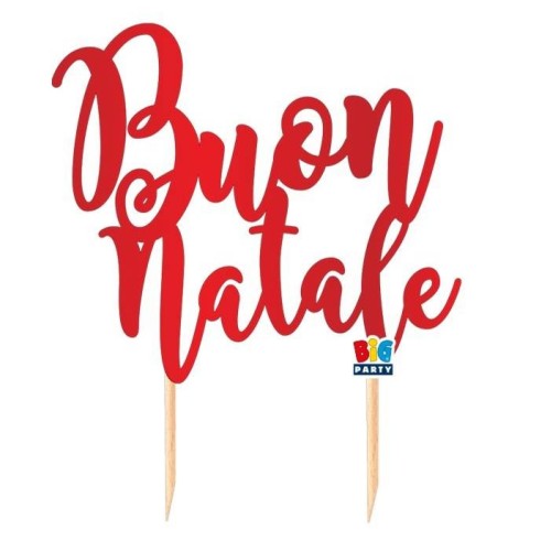 Cake topper Italic Stampa Metallizzata Cm. 20x21 - Buon Natale