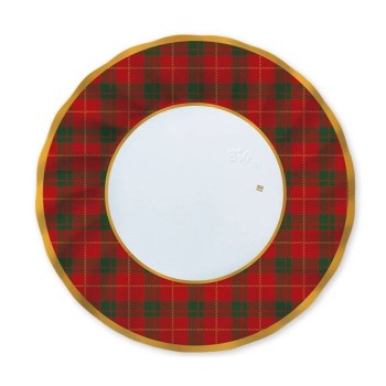 Piatti carta piani Cm. 25 - Confezione 8 pezzi - Tartan