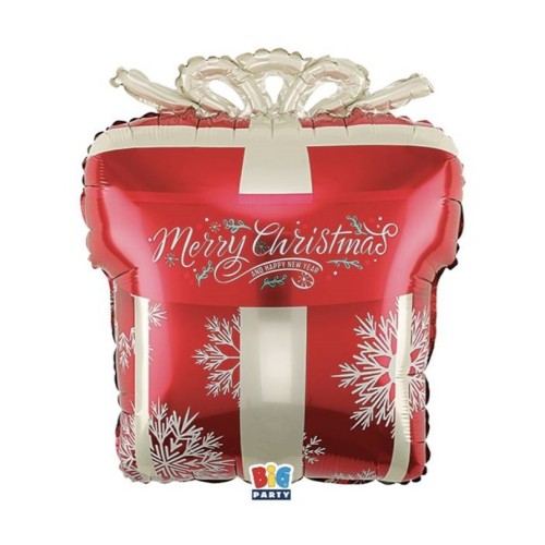 Palloncino mylar Cm. 48x68 - Pacco regalo Natale
