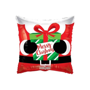 Palloncino Mylar quadrato 18" - Merry Christmas Regalo